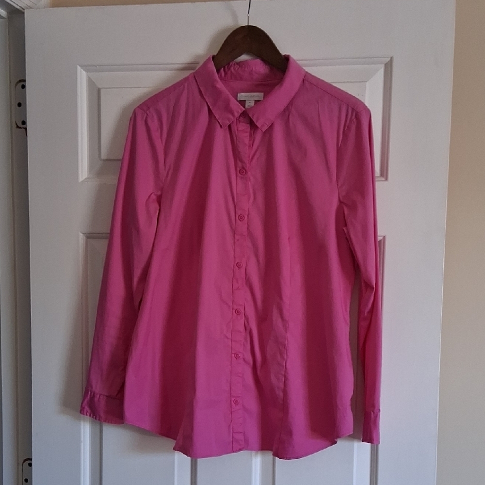 Charter Club Pink Blouse Long Sleeve Classic